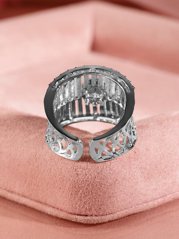 American Diamond Zirconia Statement Ring