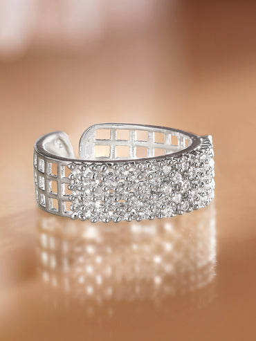 Shimmering American Diamond Zirconia Ring