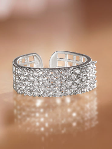 Shimmering American Diamond Zirconia Ring