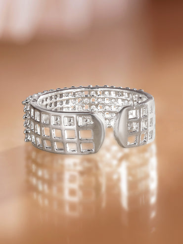 Shimmering American Diamond Zirconia Ring