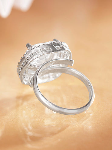 American Diamond Zirconia Cushion Cut Ring