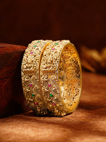 Heritage Temple Gold Luxe Bangles Set