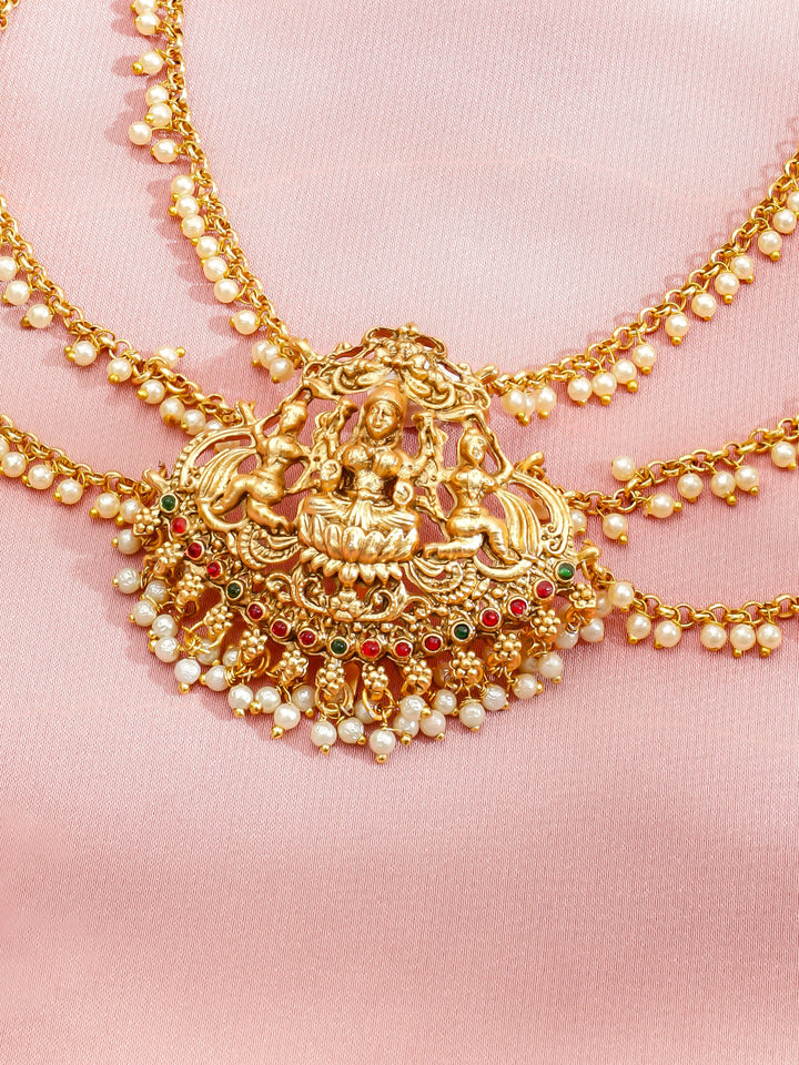 Rubans 18K Gold-Plated Dual-Toned Brass Long Cascading Cubic Zirconia Drop Earrings