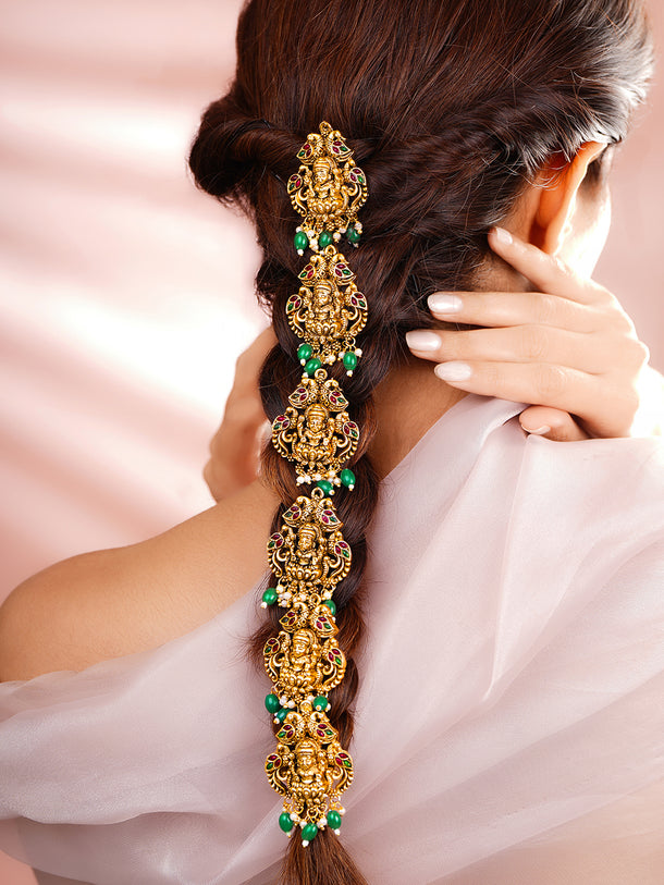Gold Plated Temple Goddess Hair Accessory Set