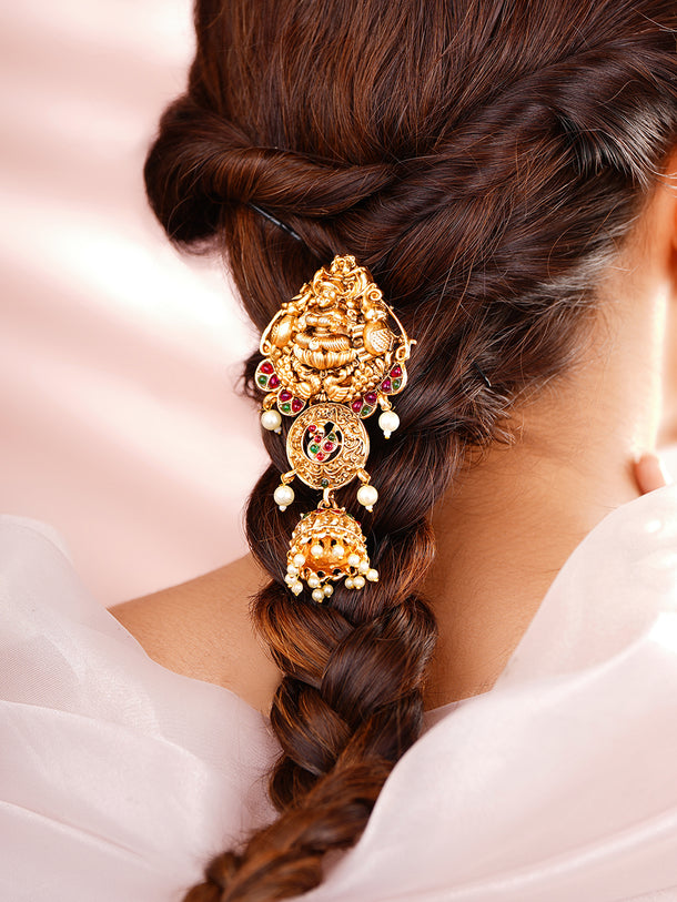 Temple Inspired Gold Bridal Braid Hair Accessory