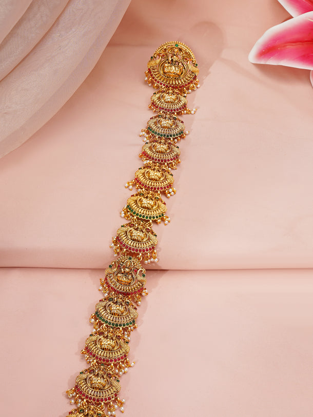 Gold Plated Royal Yali Antique Gold Temple Hair Accessory