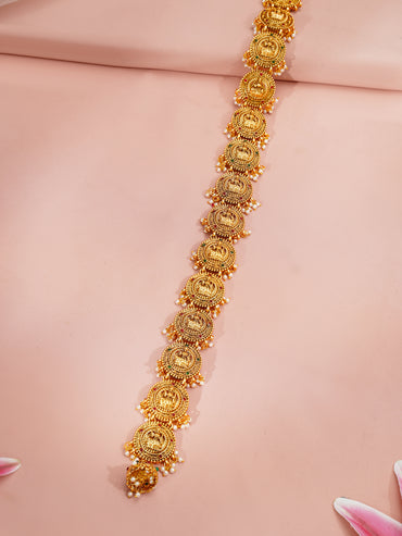 Gold Plated Divine Lakshmi Heritage Temple Hair Accessory