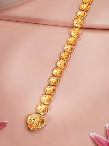Gold Plated Divine Lakshmi Heritage Temple Hair Accessory