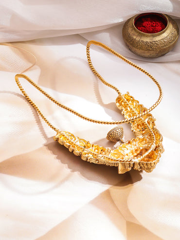 Rubans Women Brass Temple Gold-Plated Armlet Bracelet