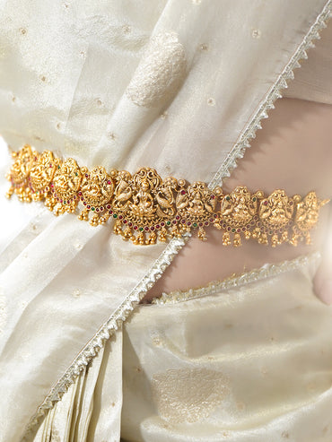 Rubans Artificial Stones Studded Waist Chain Saree Accessories