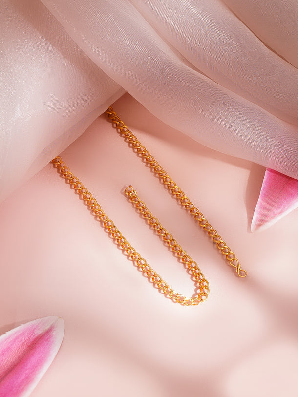Gold Plated Lakshmi Peacock Motif Temple Kamarbandh Waist Chain