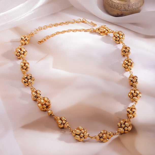 Rubans 24K Gold Plated Handcrafted Temple Necklace