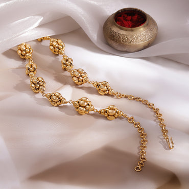 Rubans 24K Gold Plated Handcrafted Temple Necklace