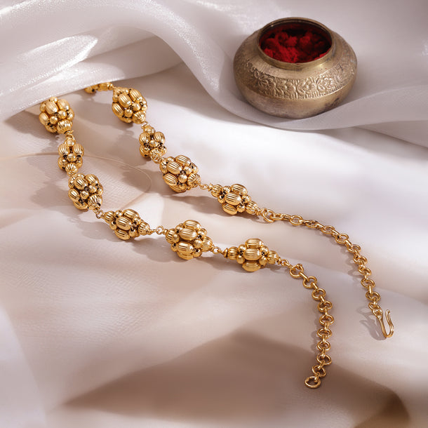 Rubans 24K Gold Plated Handcrafted Temple Necklace