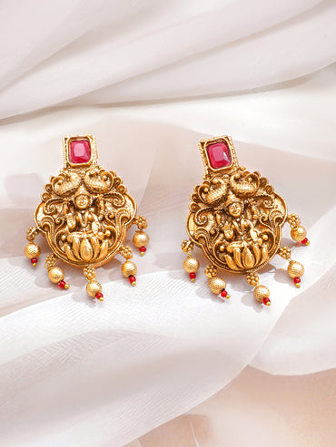 Lakshmi Motif Temple Necklace Set