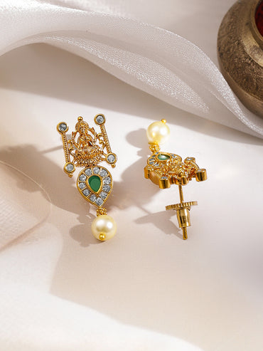 Multicolor Studded Laxmi Motif Necklace Set