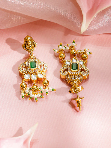 Lakshmi with Elephant Motif Necklace Set