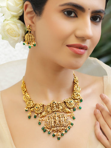 Divine Blessings Green Necklace Set