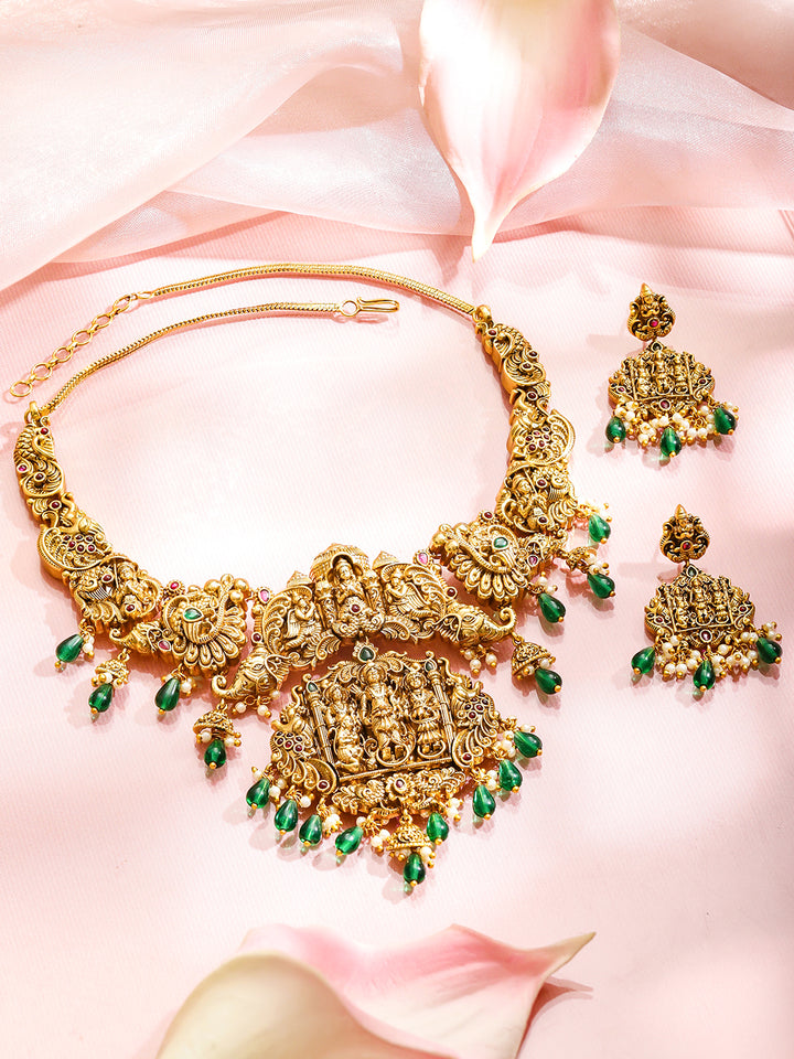 Divine Blessings Green Necklace Set