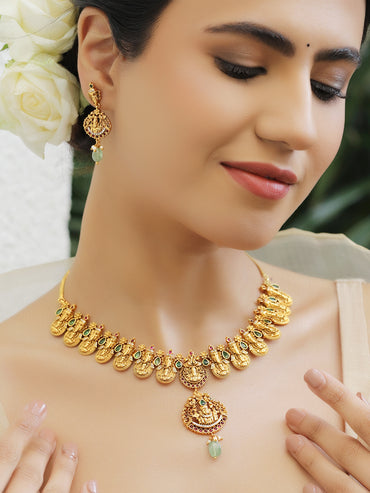 Festival Glow Temple Necklace Set