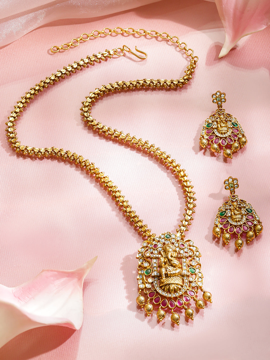 Lord Ganesha Blessing Necklace Set