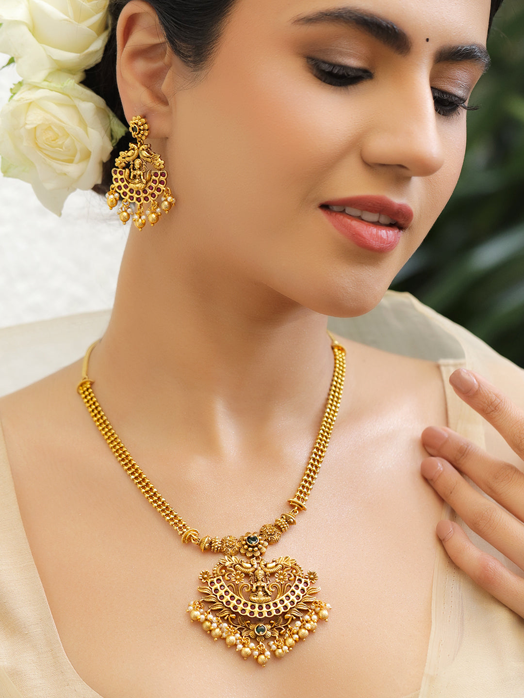 Royal Lakshmi Sacred Temple Necklace