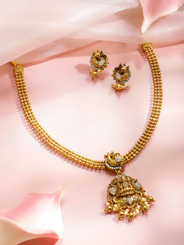 Goddess Lakshmi Adorned Necklace Set