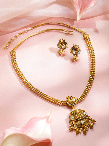 Goddess Lakshmi Adorned Necklace Set