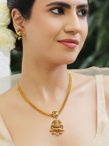 Goddess Lakshmi Adorned Necklace Set