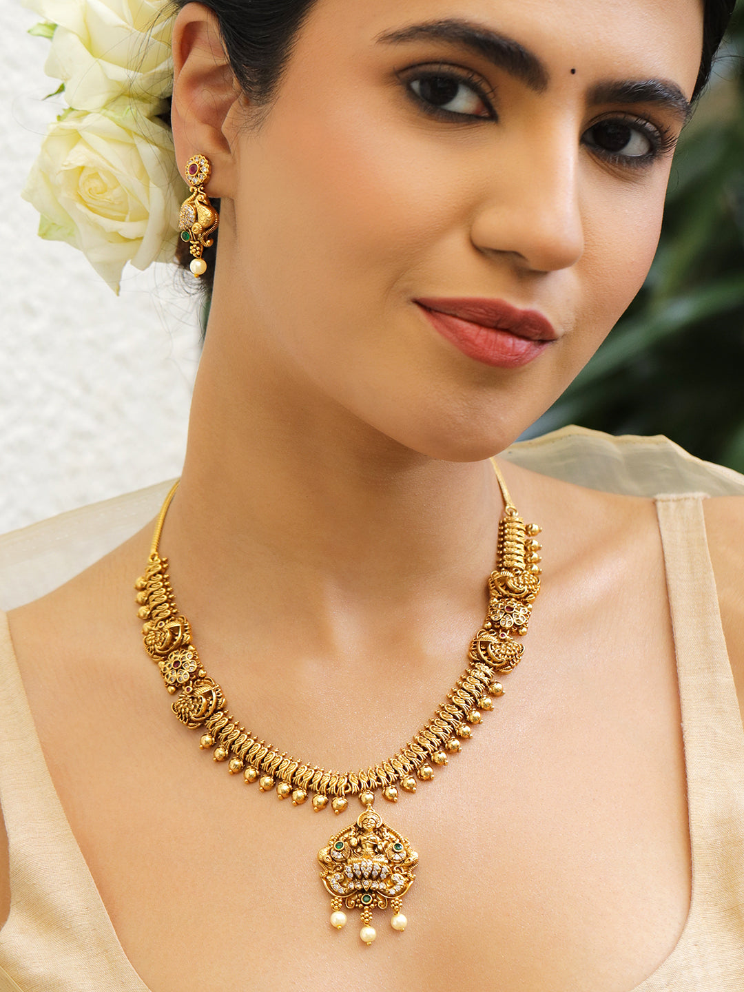 Lakshmi Aura Goddess Necklace Set