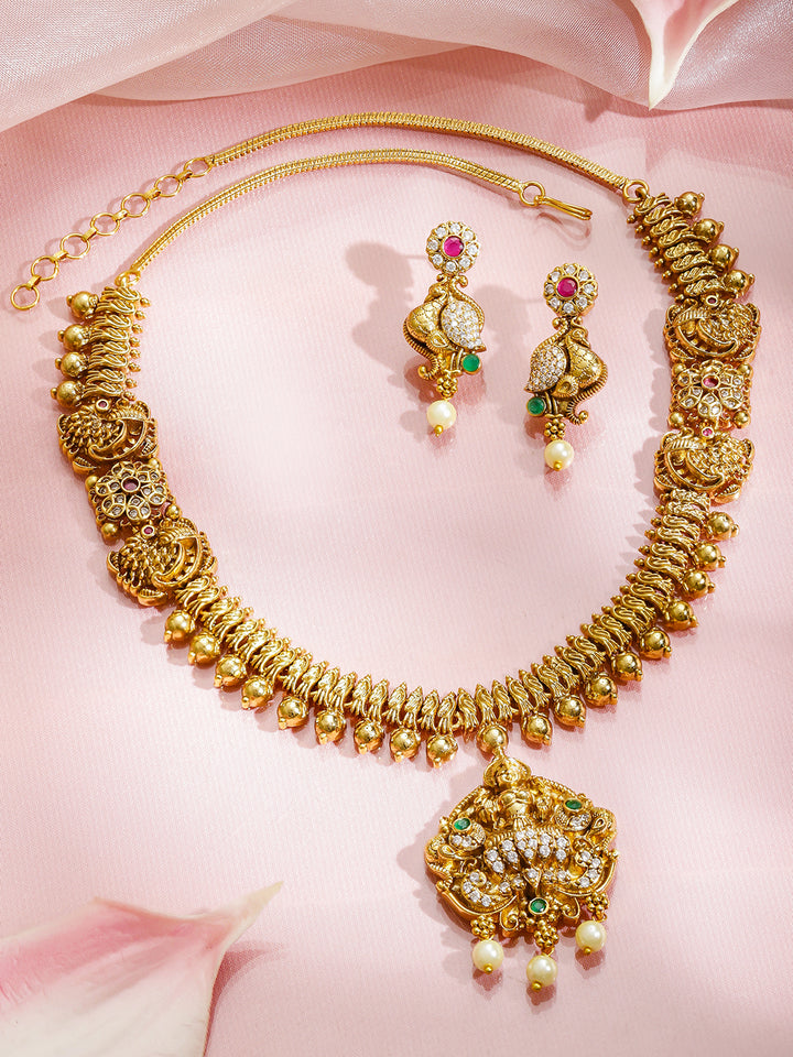 Lakshmi Aura Goddess Necklace Set
