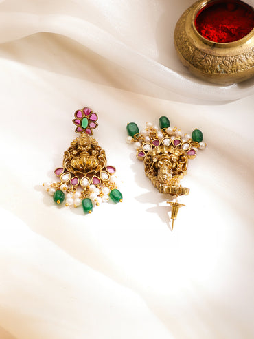 Divine Pearls Lakshmi Necklace Set