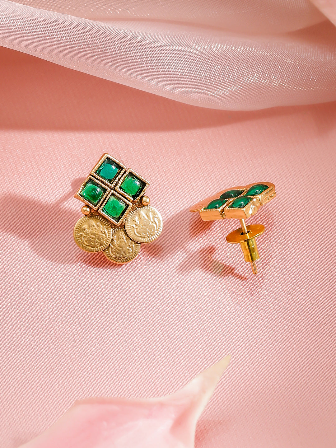 Rubans 22k Gold-Plated American Diamond Stone-Studded Jewellery Set