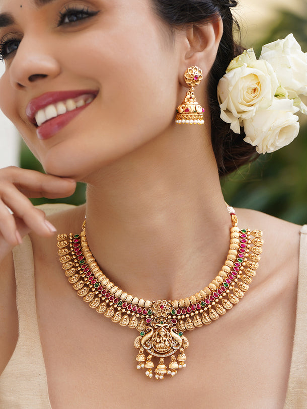 Divine Goddess Heritage Temple Jewellery Set