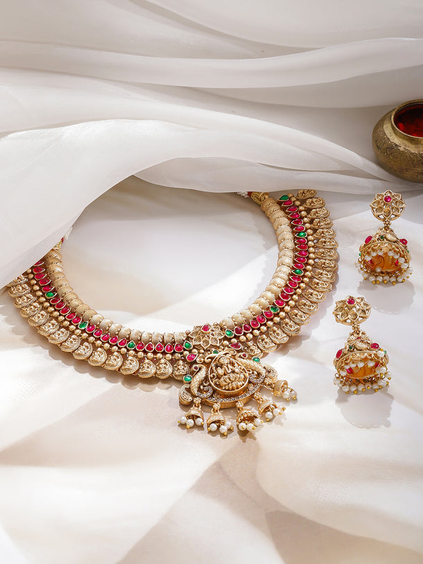 Divine Goddess Heritage Temple Jewellery Set