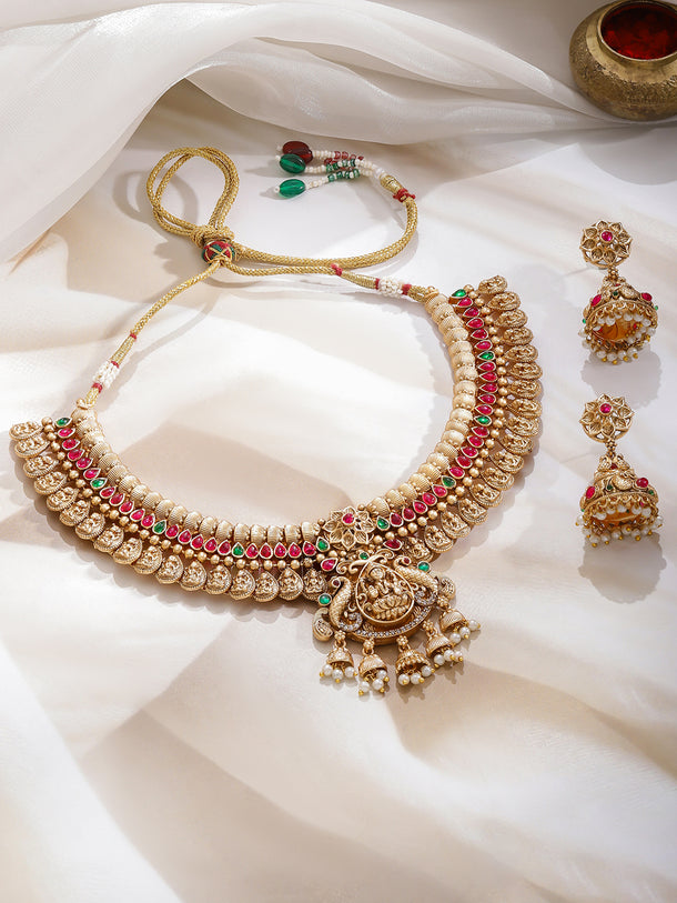 Divine Goddess Heritage Temple Jewellery Set