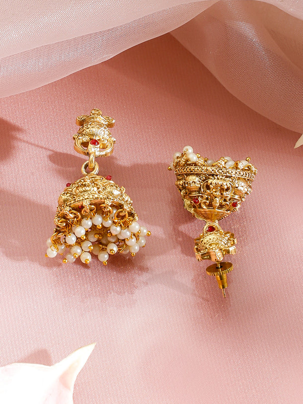 Rubans 22k Gold-Plated Pearls-Beaded Jewellery Set