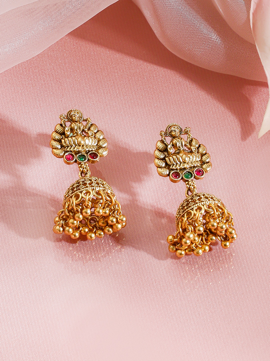 Rubans 22K Gold-Plated Stone Studded Jewellery Set