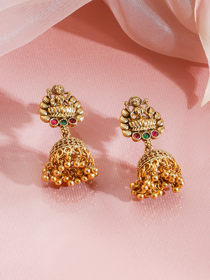 Rubans 22K Gold-Plated Stone Studded Jewellery Set