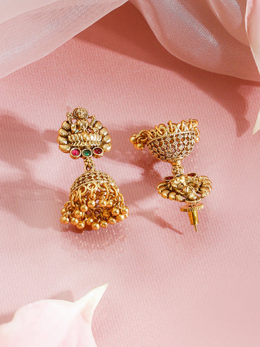 Rubans 22K Gold-Plated Stone Studded Jewellery Set