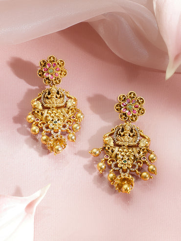 American Diamond Zirconia Temple Necklace Set