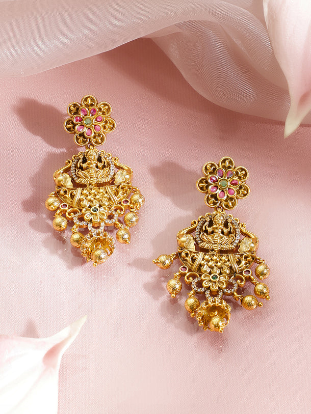 American Diamond Zirconia Temple Necklace Set