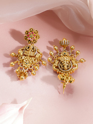 American Diamond Zirconia Temple Necklace Set