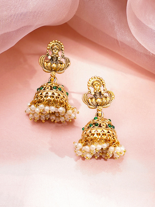 Divine Temple Emerald Necklace Set