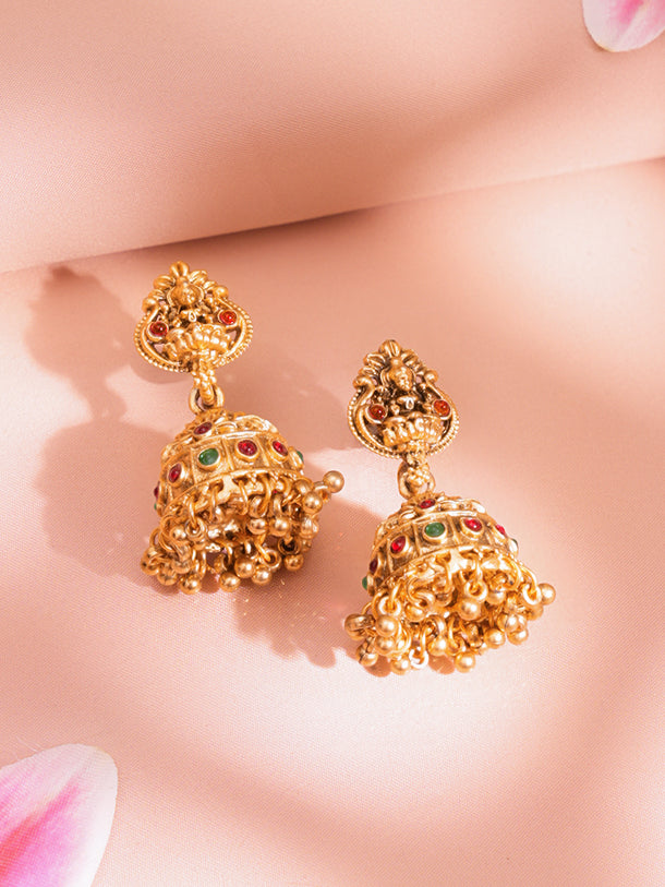 Bride’s Golden Glow Temple Necklace Set