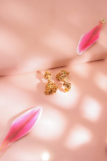 Bride’s Golden Glow Temple Necklace Set
