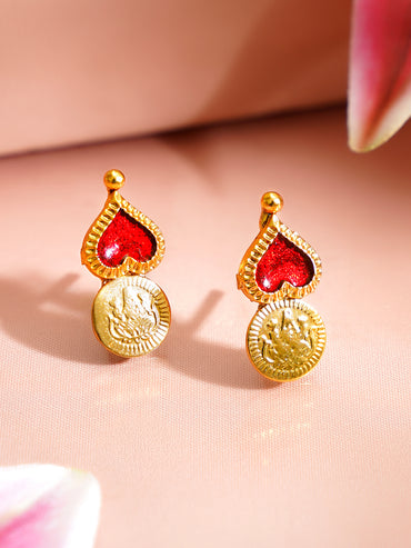Gold Plated Laxmi Moti Heart Design Multicolor Necklace Set