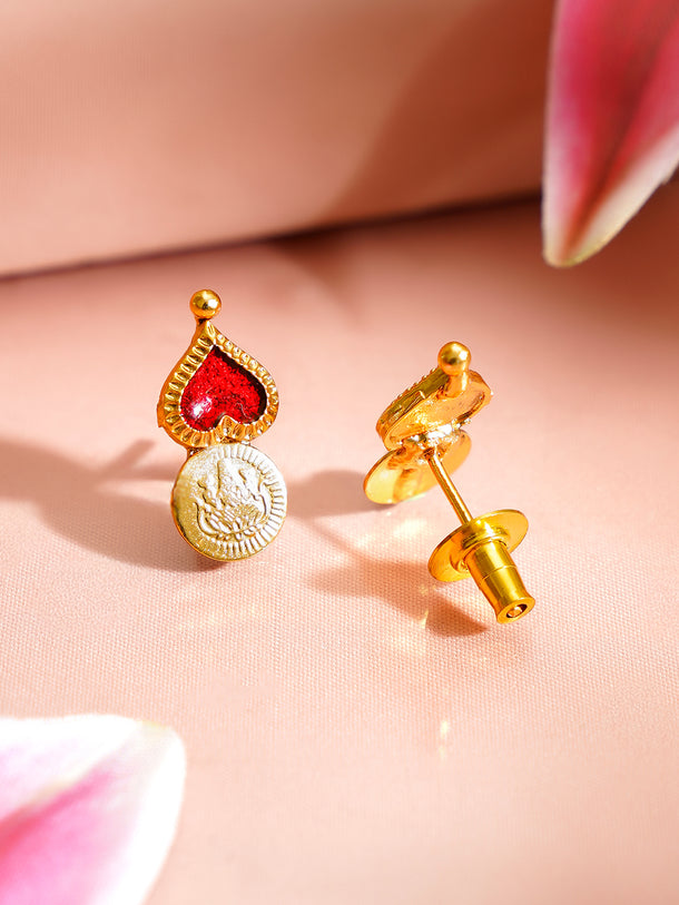 Gold Plated Laxmi Moti Heart Design Multicolor Necklace Set