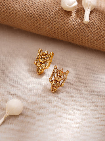 Gold Plated Divine Lakshmi Temple Necklace Set
