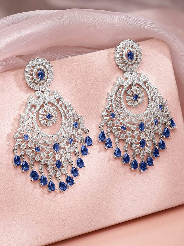 Royal Blue Sapphire Starlight Chandelier Earrings